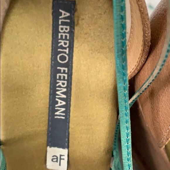 ALBERTO FERMANI PLATFORM‎ LEATHER SANDALS SIZE 39 - Picture 5 of 8